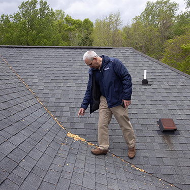 peter on a roof